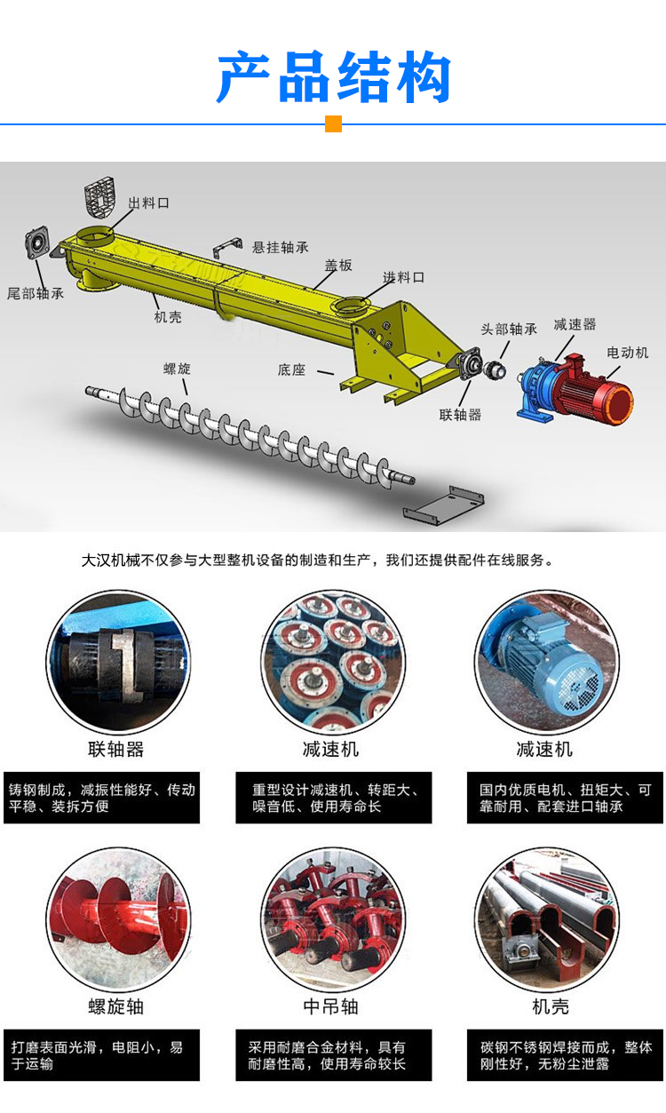 大型螺旋輸送機(jī)結(jié)構(gòu)